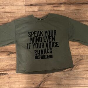 Ruth Bader Ginsberg (RBG) - Olive Green Sweatshirt